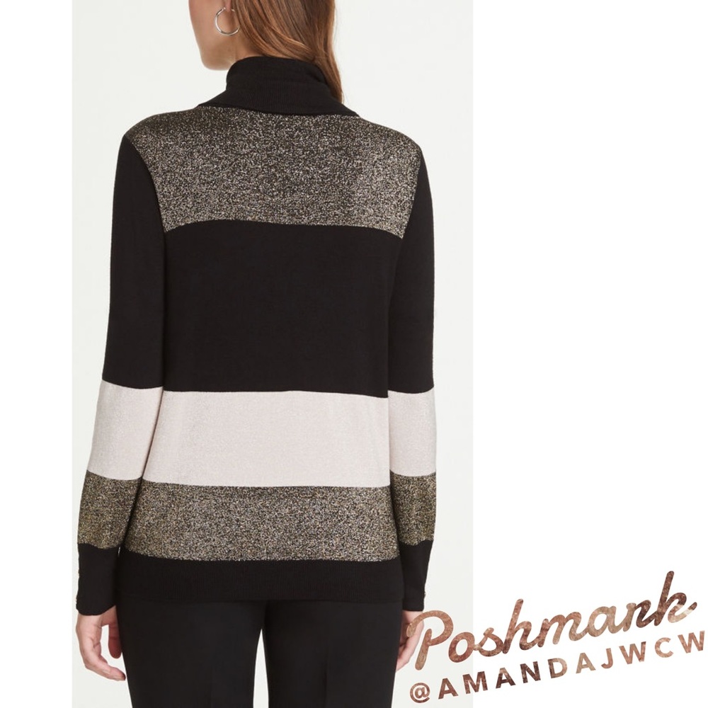 Ann Taylor Shimmer Turtleneck NWT - Picture 2 of 3